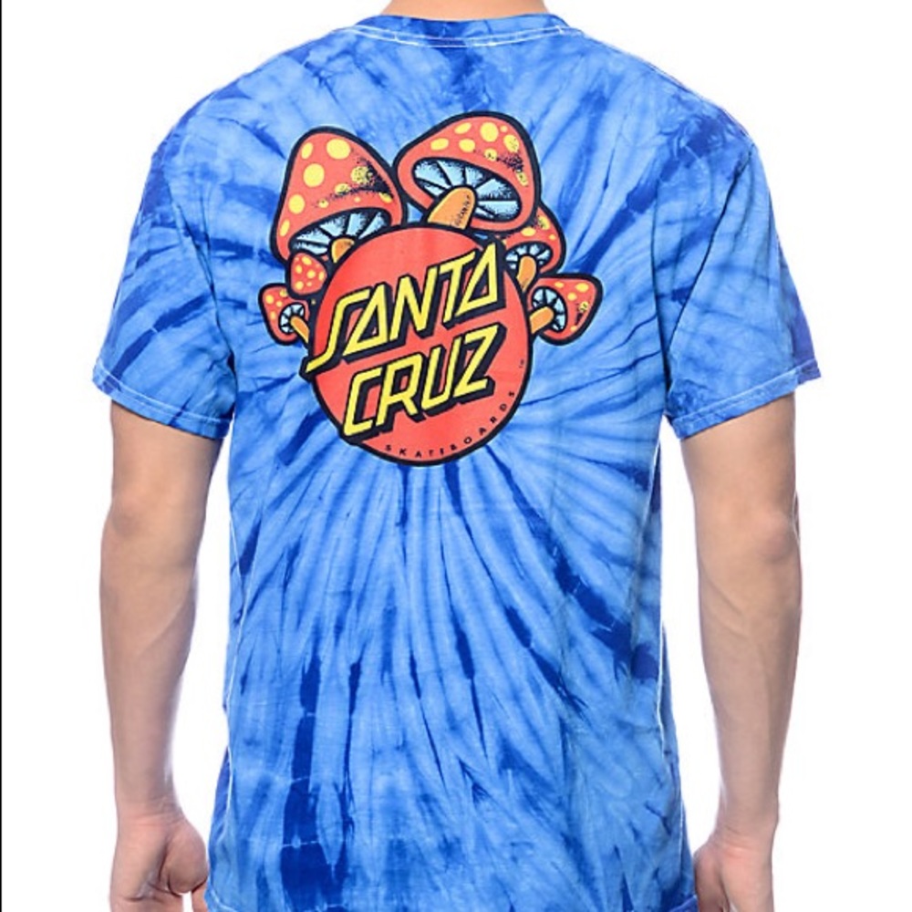 tie dye santa cruz tee blue